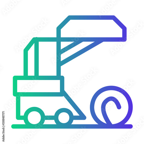 hay bale Line Gradient Icon