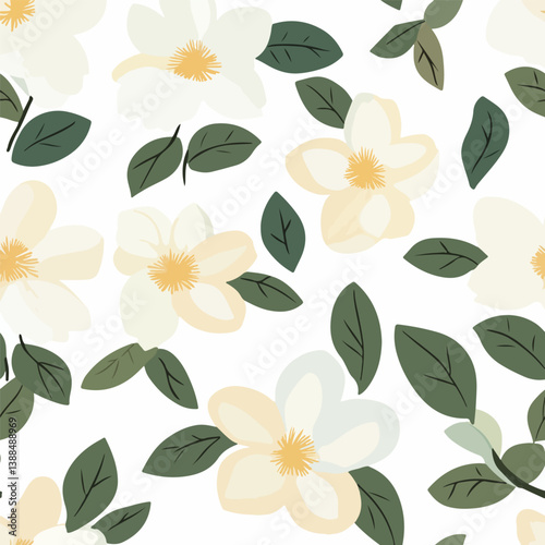 Gardenia pattern.Exquisite vector floral patterns.