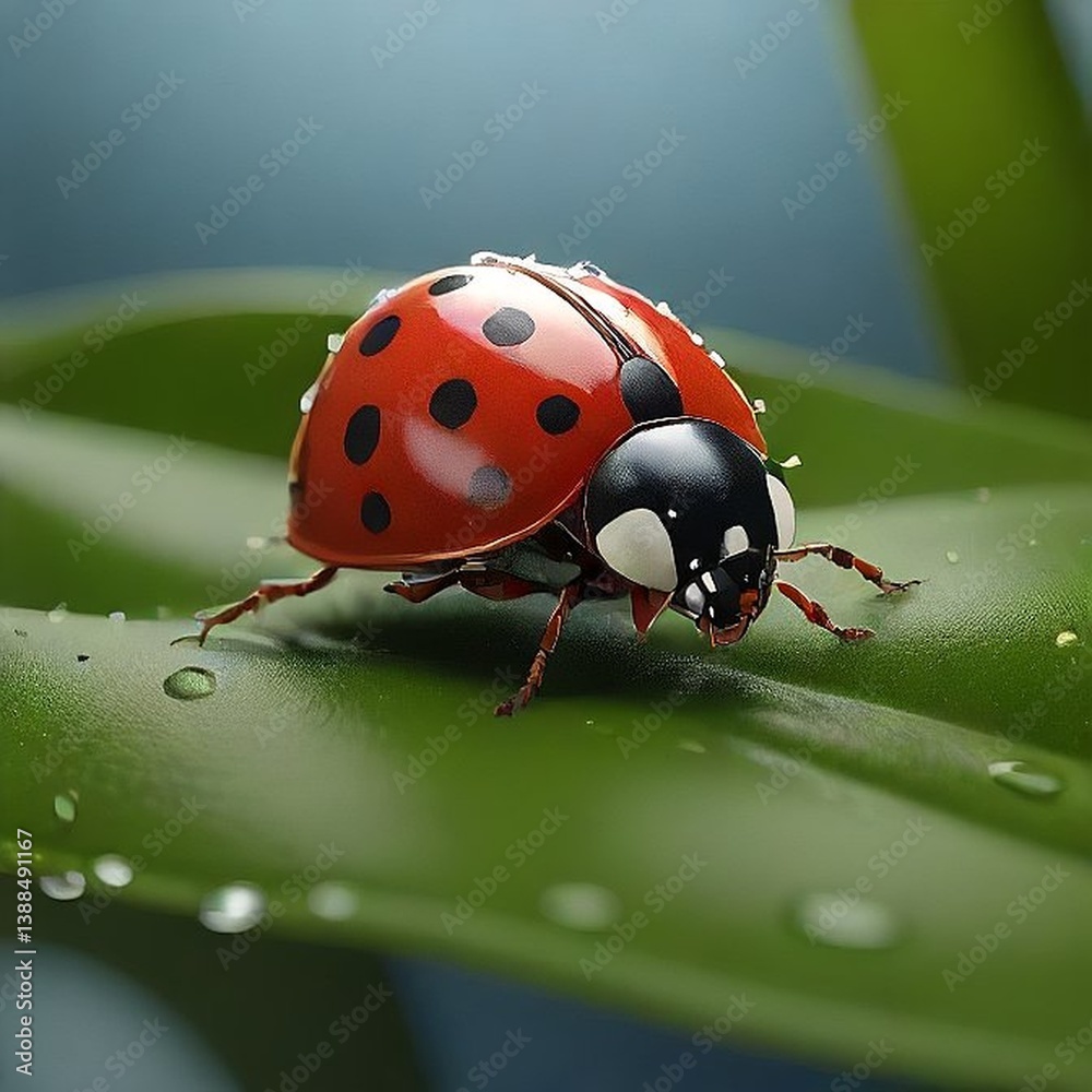 Obraz premium ladybug on leaf