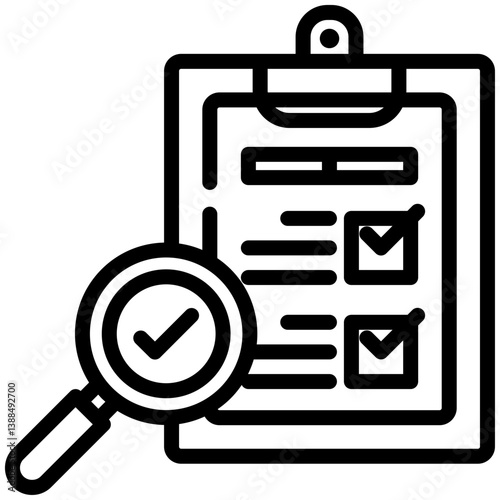 Audit icon for business risk, website, application, printing, document, poster design, etc