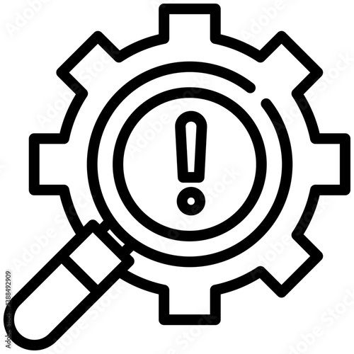Risk icon for business risk, website, application, printing, document, poster design, etc