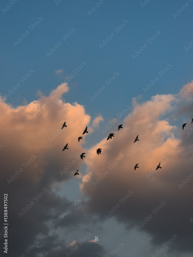 Obraz premium flock of birds