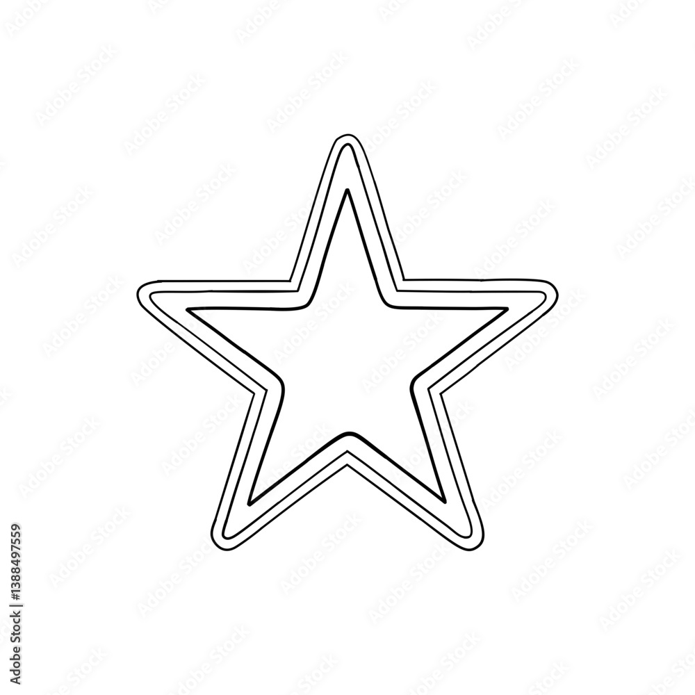 star vector, hand drawn illustration star vector, hand drawn illustration