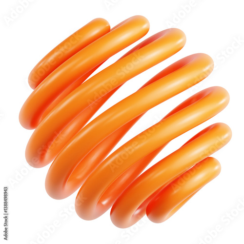Abstract Orange Spiral Design