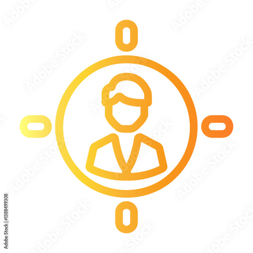 target Line Gradient Icon