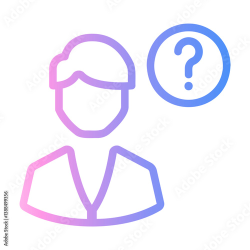 candidate Line Gradient Icon