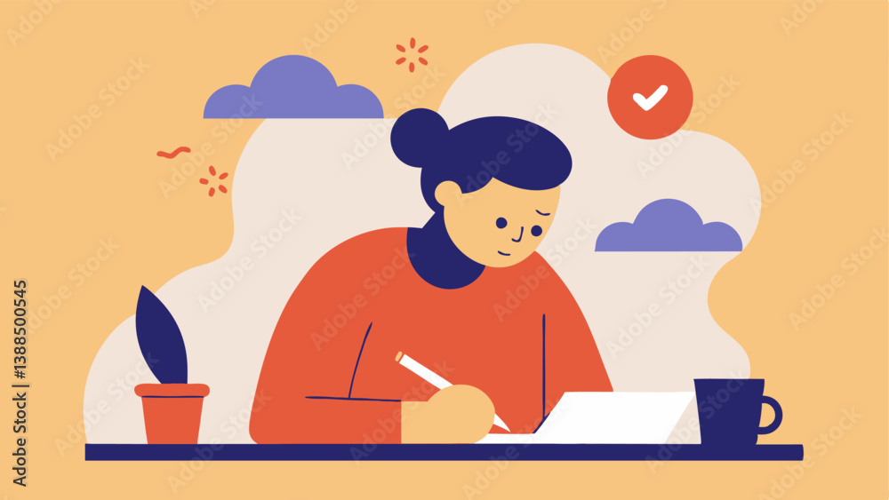 Journaling Progress A person sitting at a desk writing in a journal about their exposure experiences and feelings with a focus on insights gained through the process. Journaling Progress A person sitting at a desk writing in a journal about their exposure experiences and feelings with a focus on insights gained through the process.