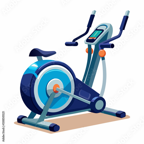 stationary bike on a white background