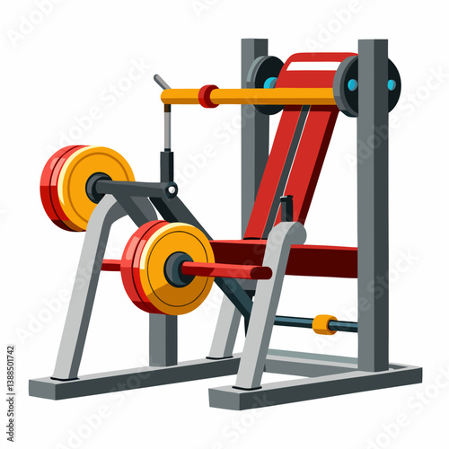 gym equipment on a white background