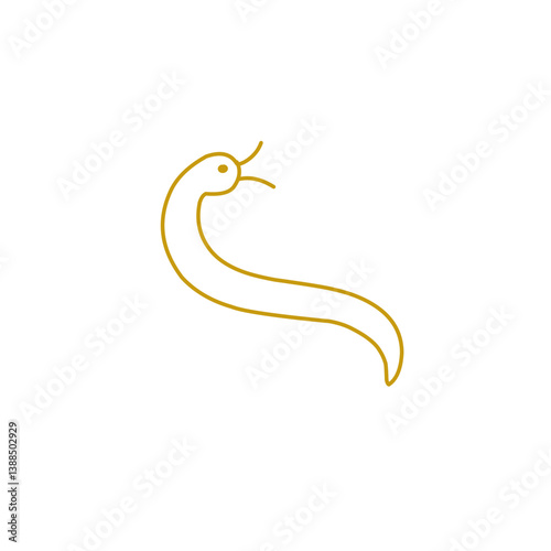 Sea worm outline