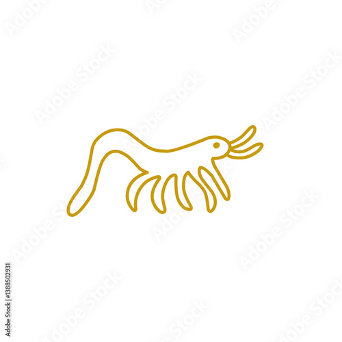 Sea worm outline