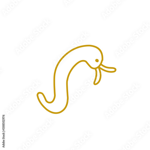 Sea worm outline