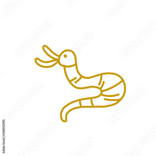 Sea worm outline