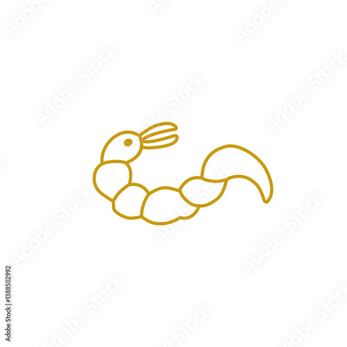 Sea worm outline