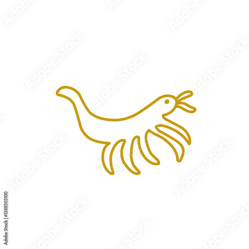 Sea worm outline