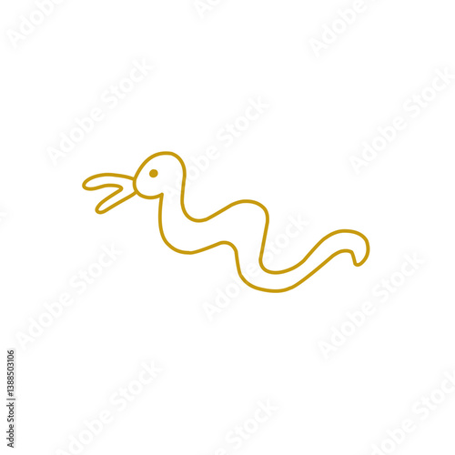 Sea worm outline