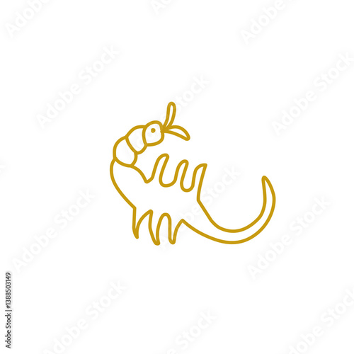Sea worm outline