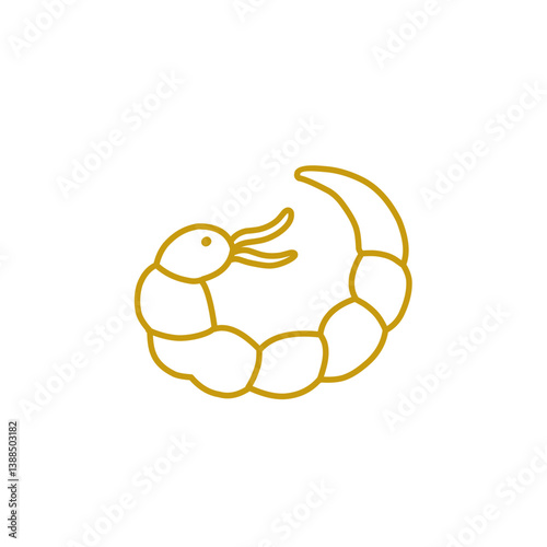 Sea worm outline