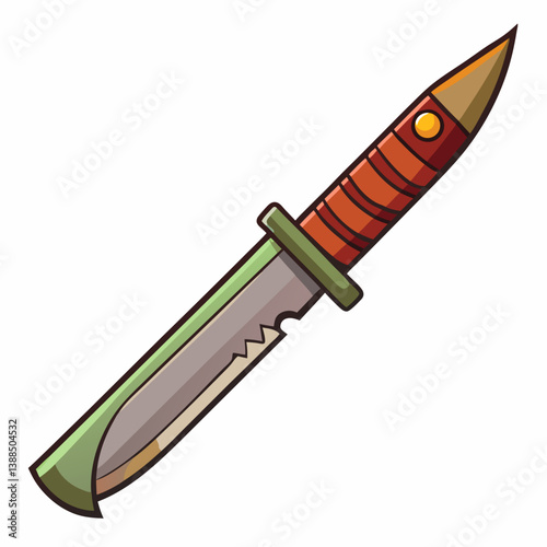 knife on a white