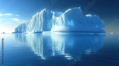 Wallpaper Mural Majestic Iceberg Floating on Calm Ocean Waters Under Clear Blue Sky Torontodigital.ca