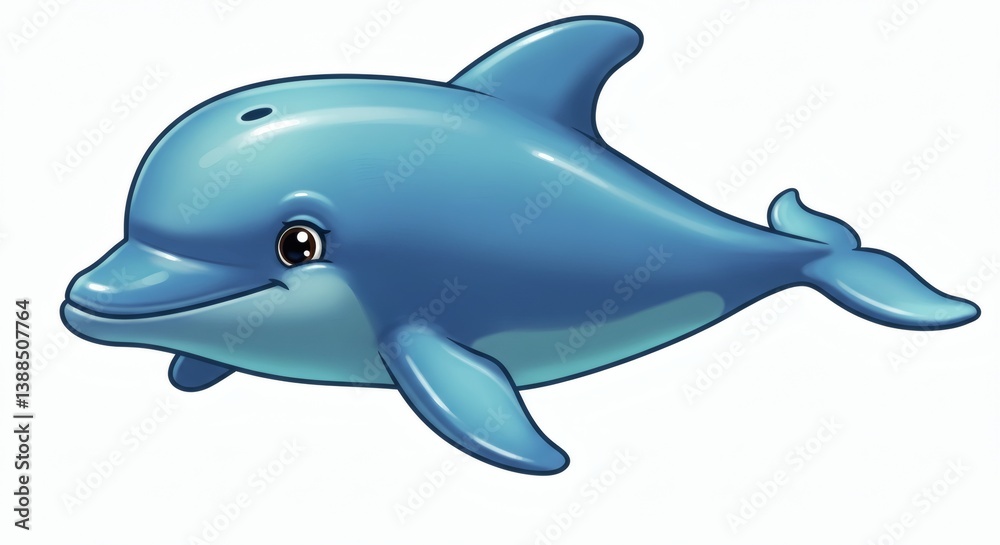 Obraz premium dolphin cartoon isolated on white background