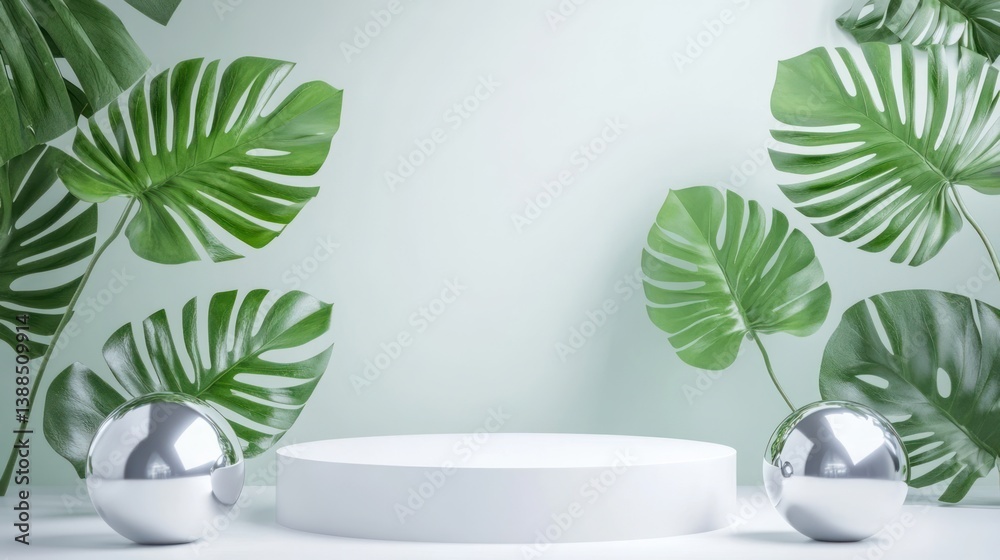 Minimalist Product Display with Tropical Leaves (4) Minimalist Product Display with Tropical Leaves (4)