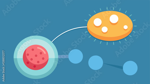 Nanoparticle Interaction A zoomedin view of a nanoparticle interacting with skin cells showing the release of antiaging ingredients with visual effects of rejuvenation.