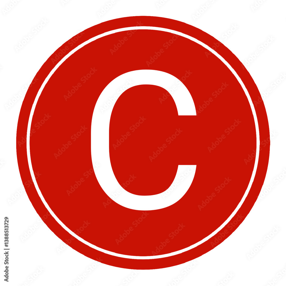 Letter C symbol element with red circle transparent background png, logo C red design Letter C symbol element with red circle transparent background png, logo C red design