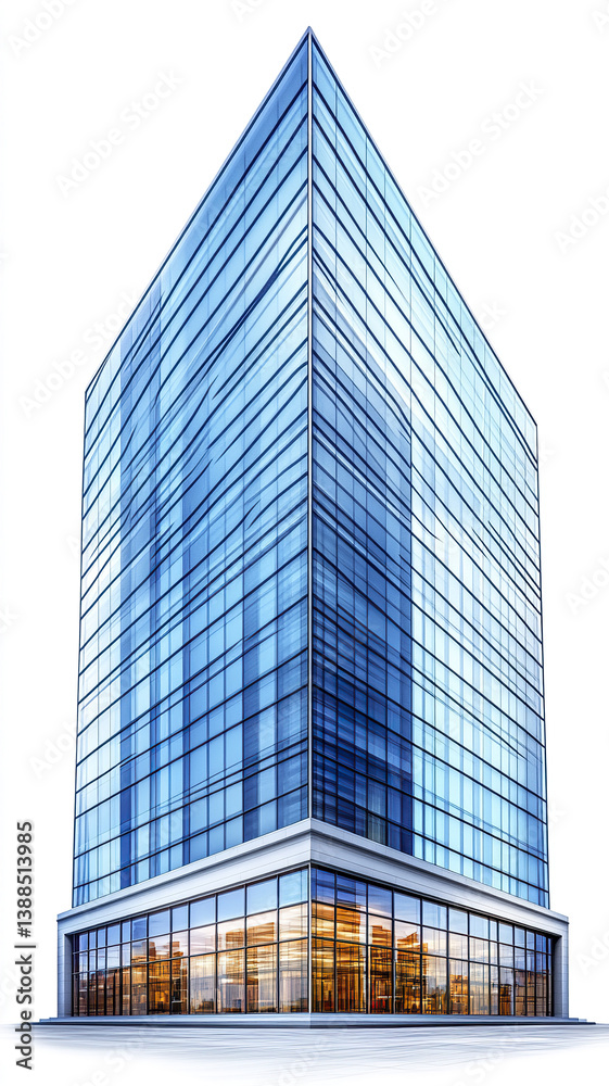 Obraz premium Tall glass office building with modern architecture