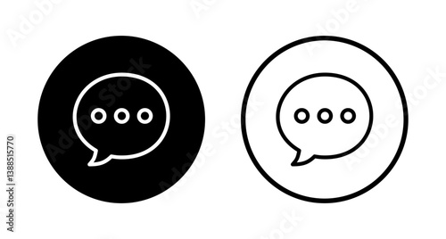 Chat icon logo design. speech bubble sign and symbol. comment icon. message