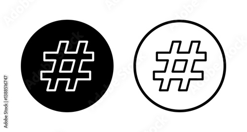 Hashtag icon logo design. hashtag sign and symbol