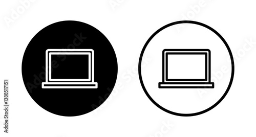 Laptop icon logo design. computer sign and symbol