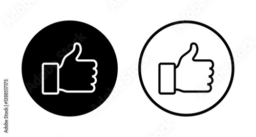 Like icon logo design. Thumbs up sign and symbol. Hand like