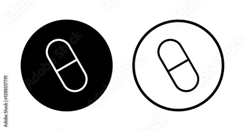 Pills icon logo design. capsule icon. Drug sign and symbol