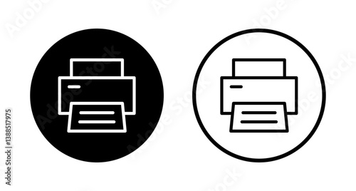 Print icon logo design. printer sign and symbol