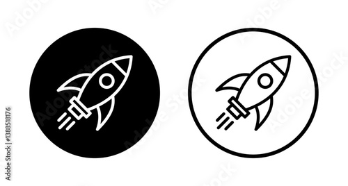 Rocket icon logo design. Startup sign and symbol. rocket launcher icon