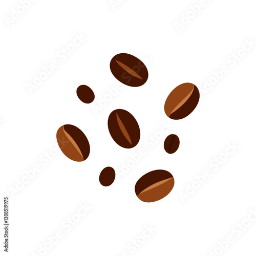 coffee beans on white background