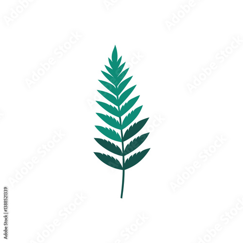 green leaf isolated on white background