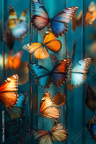 Exquisite Symphony of Color: A Curated Display of Nature's Delicate Winged Wonders Captured in Butterfly Collection