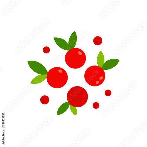 vector illustration of red berries