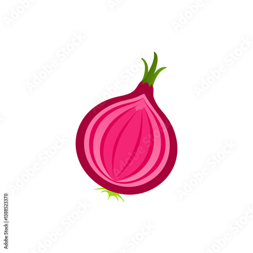 red onion isolated on white