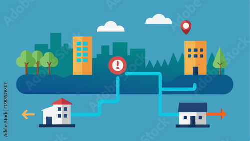 Disaster Resilience Planning A planner is assessing a citys resilience to natural disasters using a digital simulation tool that shows flood zones and emergency routes.