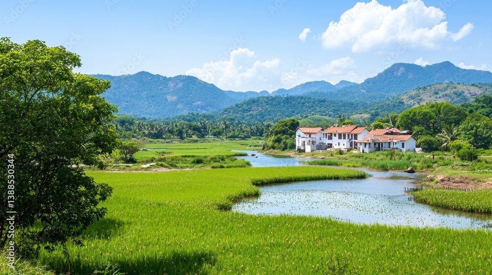 Obraz premium Serene Green Landscape View