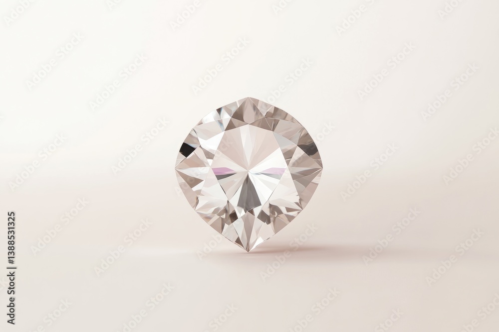 Fototapeta premium Radiant, flawless gem, faceted diamond