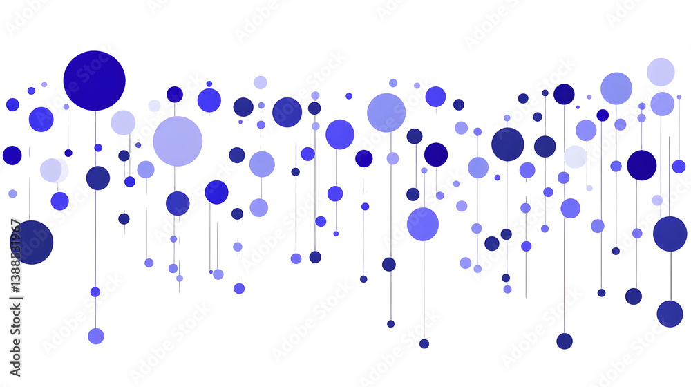 Abstract Blue Circle Geometric Shapes Pattern On Isolated Transparent Background Abstract Blue Circle Geometric Shapes Pattern On Isolated Transparent Background