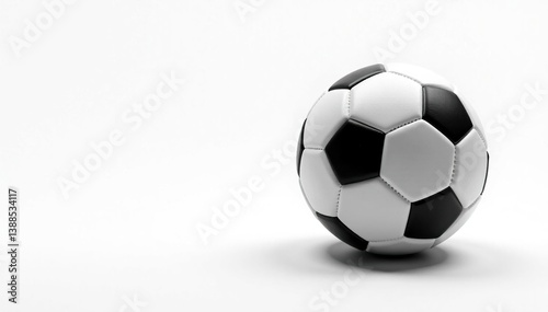 Brand new football against pure white backdrop, training, pigskin, field