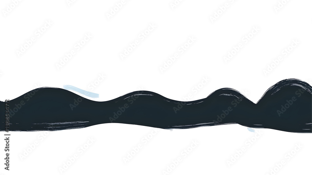 Abstract Dark Waves Line Shape Background Design On Isolated Black Abstract Dark Waves Line Shape Background Design On Isolated Black