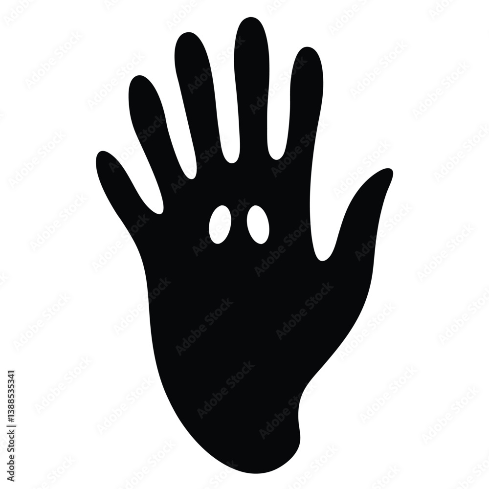 Fototapeta premium Ghost hand isolated on white background