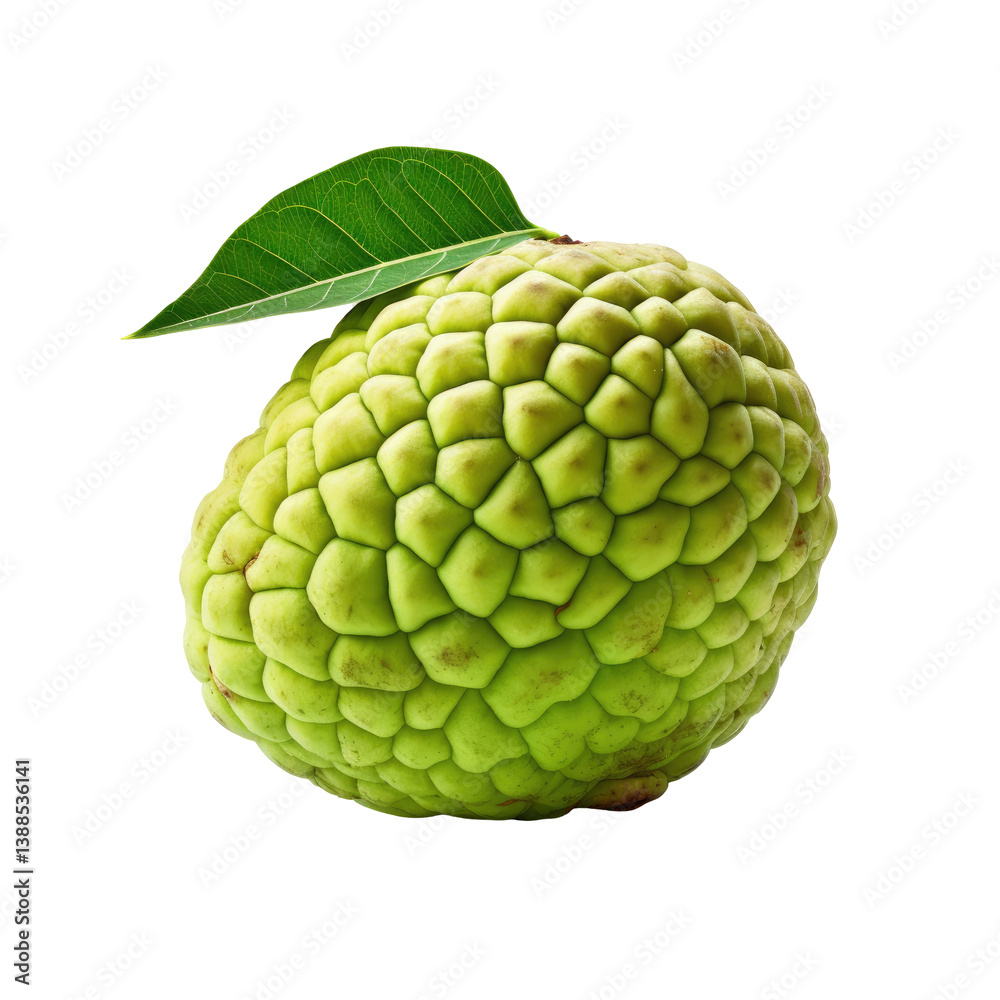 Fototapeta premium Custard Apple Close-up on transparent background