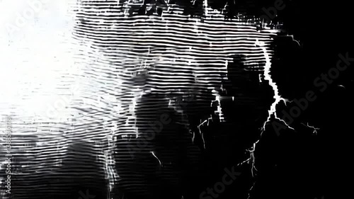 Brutalist Rap Glitch: Urban Decay Video, Aggressive RGB, Gritty Pixel Distortion